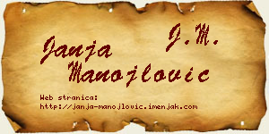 Janja Manojlović vizit kartica